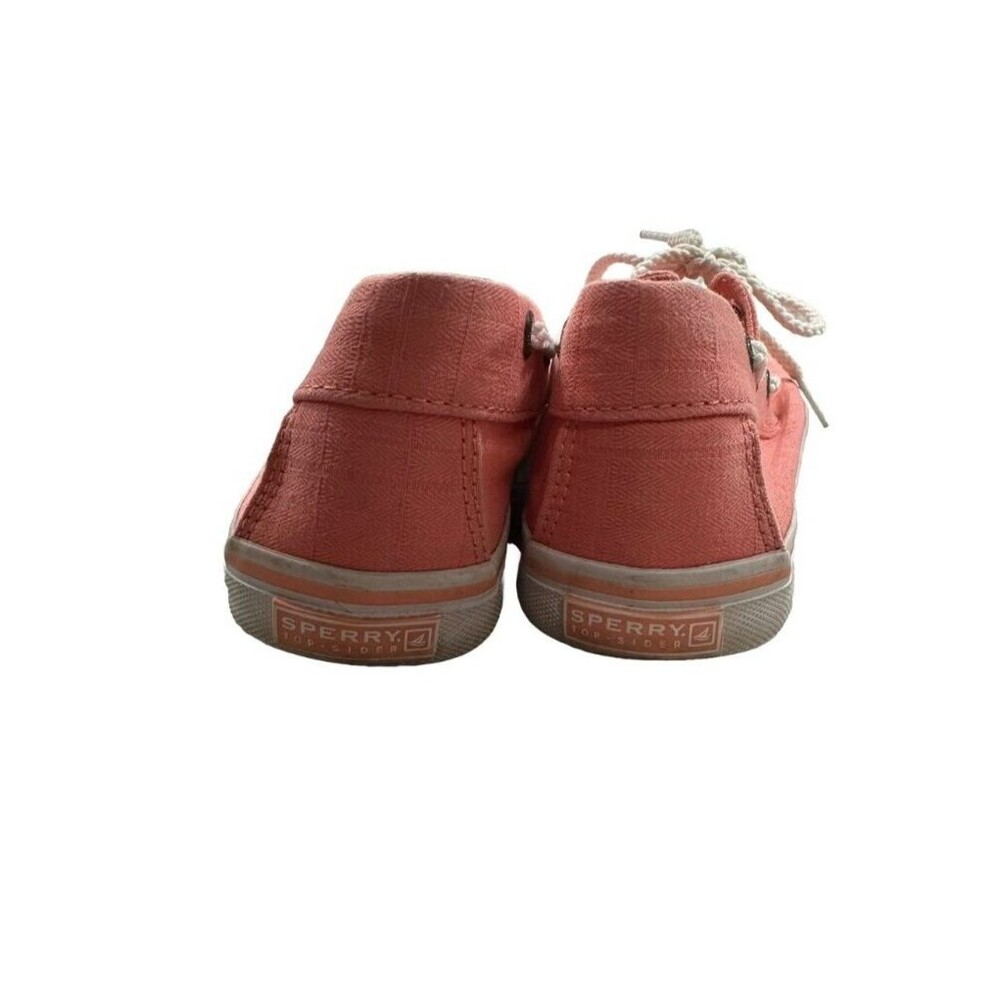 Sperry Womens Size 4 Coral Nautical Preppy Boat Low Top Loafer Sneaker - Picture 3 of 6